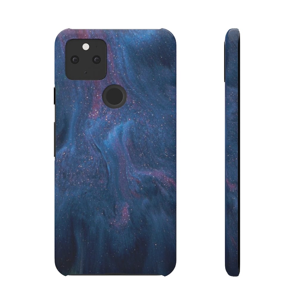 CASEBOB Phone Case Google Pixel 5 / Glossy Midnight Flow Ink Art Android Case (Slim)