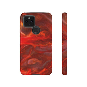 CASEBOB Phone Case Google Pixel 5 / Glossy Warm Flames Ink Art Android Case (Protective)