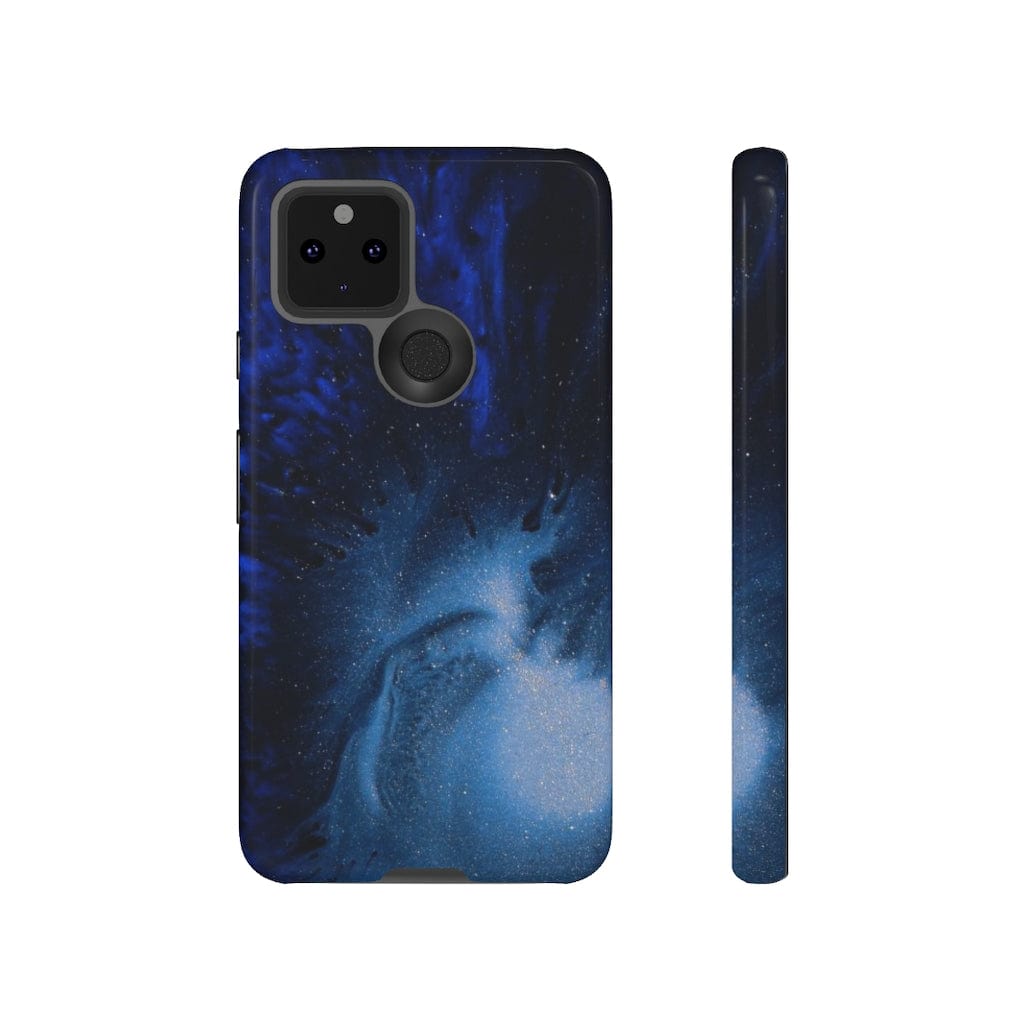 CASEBOB Phone Case Google Pixel 5 / Glossy Winter Blue Ink Art Android Case (Protective)