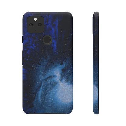 CASEBOB Phone Case Google Pixel 5 / Glossy Winter Blue Ink Art  Android Case (Slim)