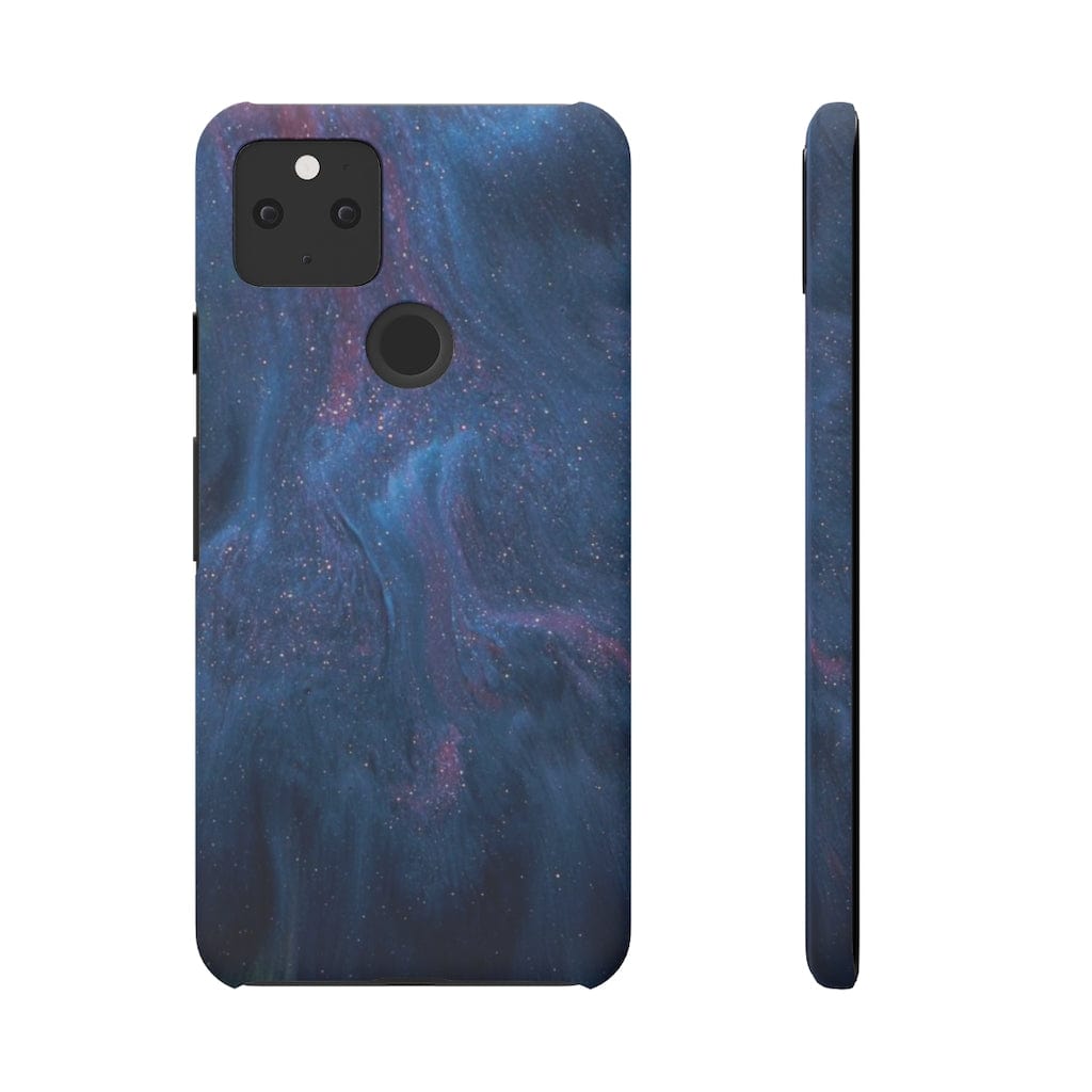 CASEBOB Phone Case Google Pixel 5 / Matte Midnight Flow Ink Art Android Case (Slim)