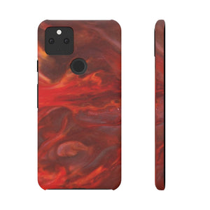 CASEBOB Phone Case Google Pixel 5 / Matte Warm Flames Ink Art Android Case (Slim)