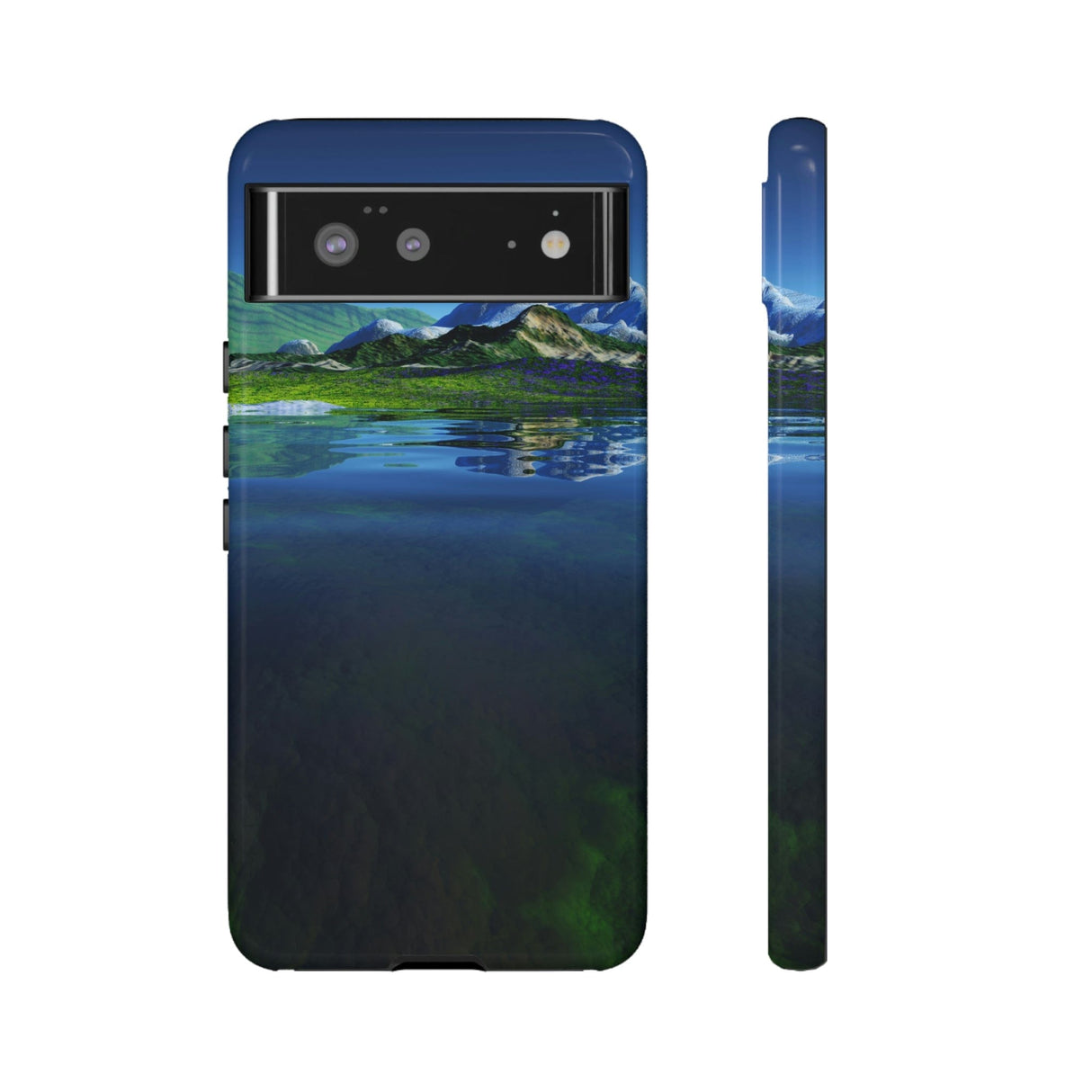 CASEBOB Phone Case Google Pixel 6 / Glossy Mountain Lake Android Case (Protective)