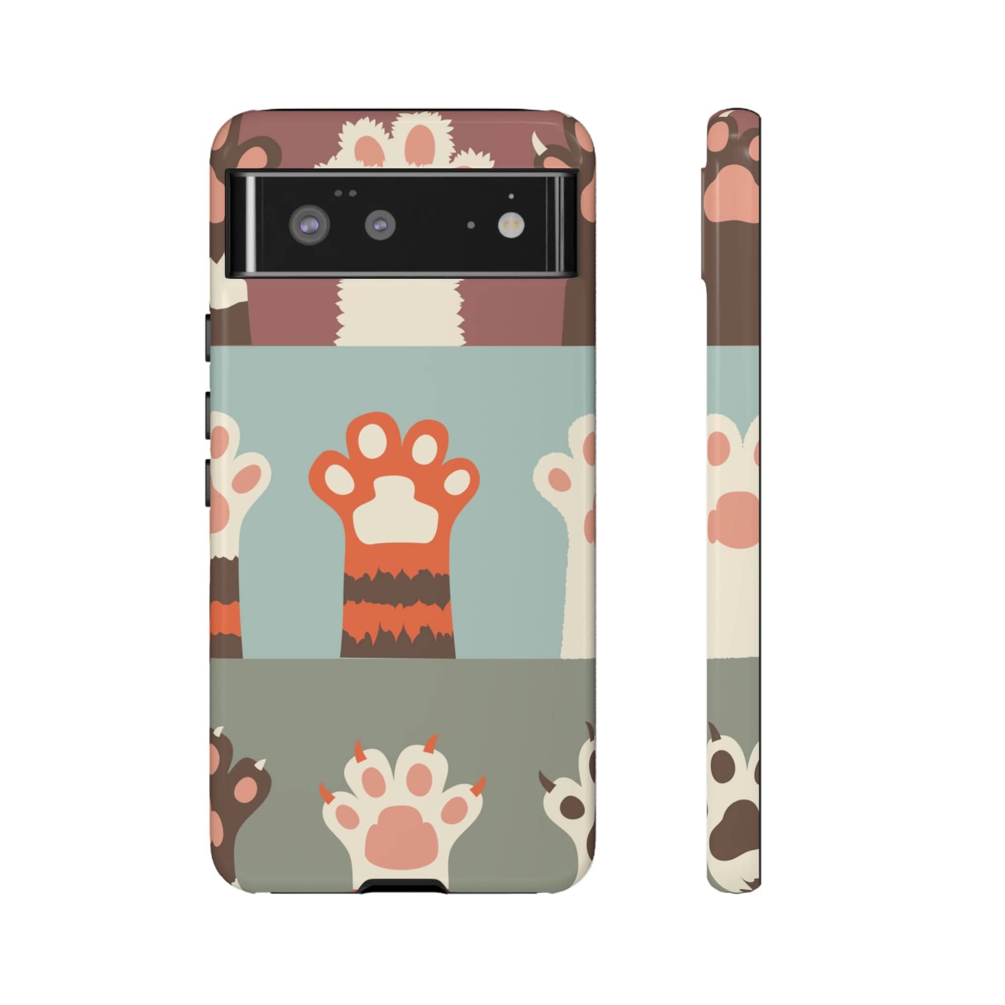 CASEBOB Phone Case Google Pixel 6 / Glossy Vintage Cat Paw Android Case (Protective)