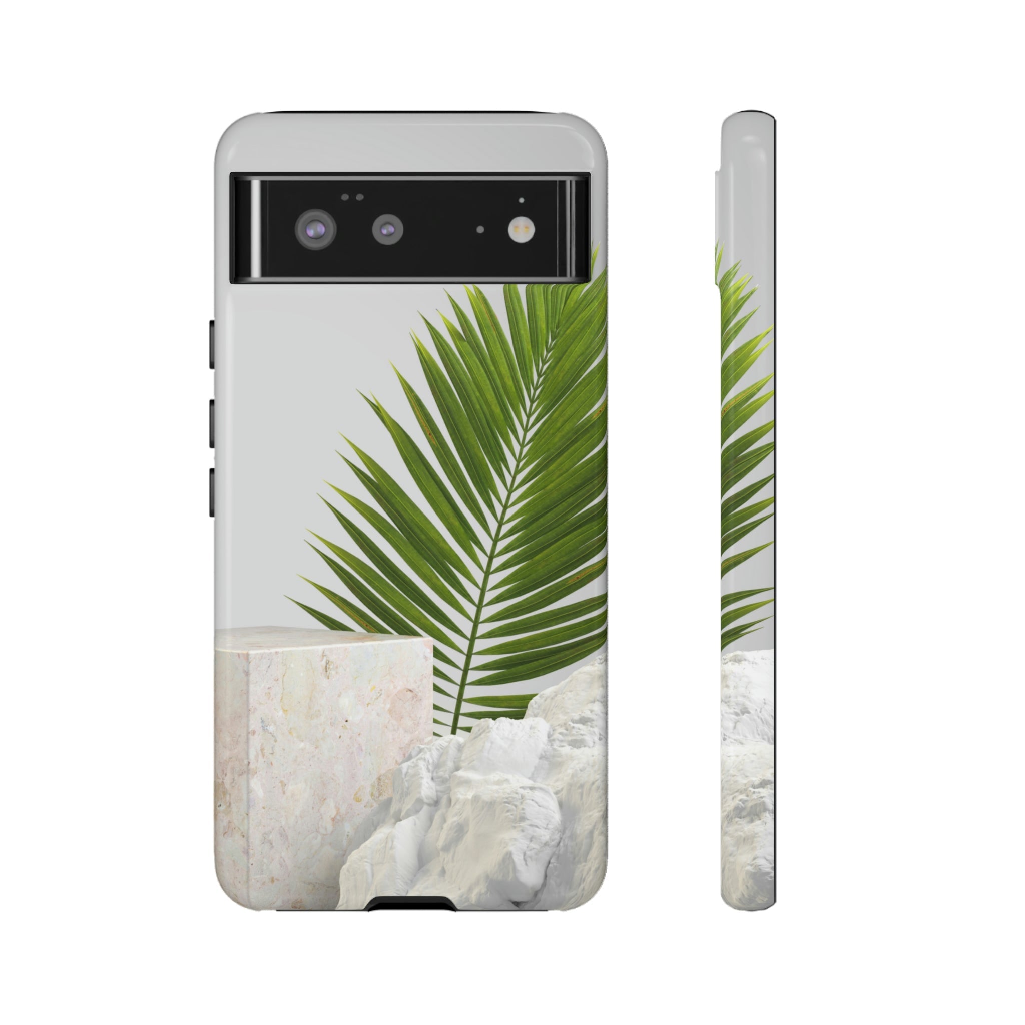 CASEBOB Phone Case Google Pixel 6 / Glossy White Marble Android Case (Protective)