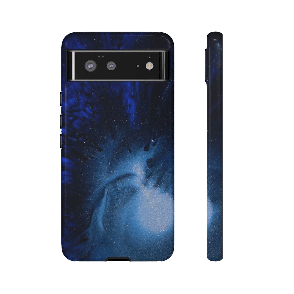 CASEBOB Phone Case Google Pixel 6 / Glossy Winter Blue Ink Art Android Case (Protective)