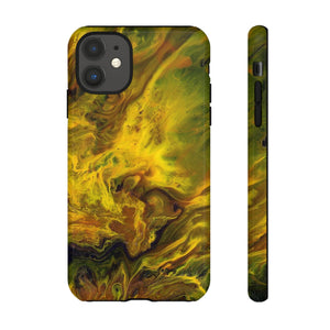 CASEBOB Phone Case iPhone 11 / Glossy Yellow Flame Ink Art iPhone Case (Protective)