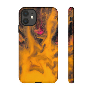 CASEBOB Phone Case iPhone 11 / Glossy Yellow Flame Ink Art iPhone Case (Protective)