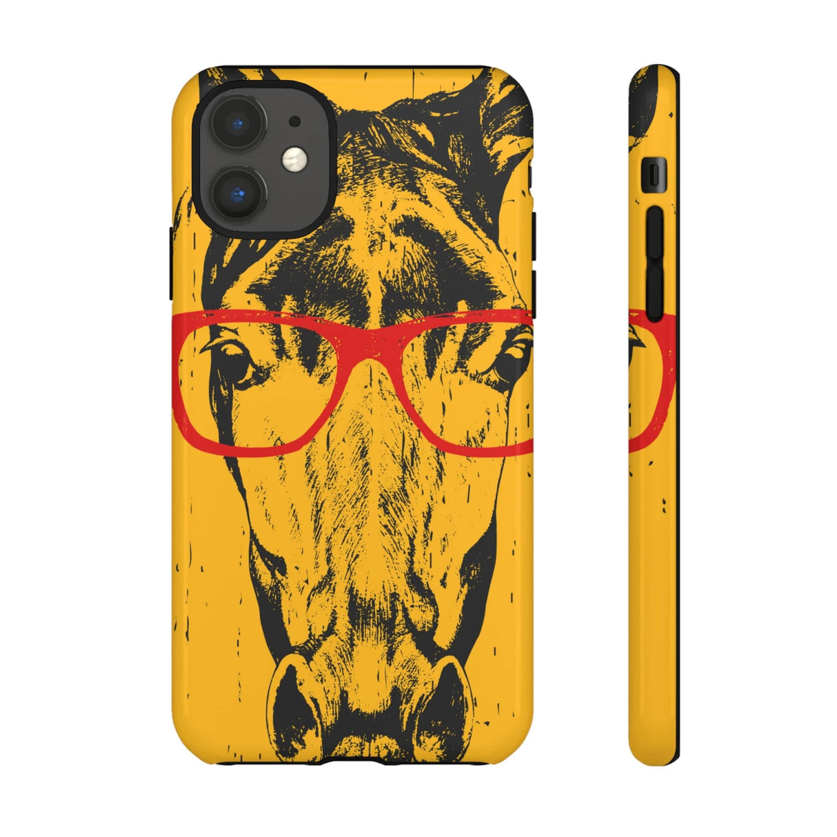 CASEBOB Phone Case iPhone 11 / Glossy Yellow Horse Glasses iPhone Case (Protective)