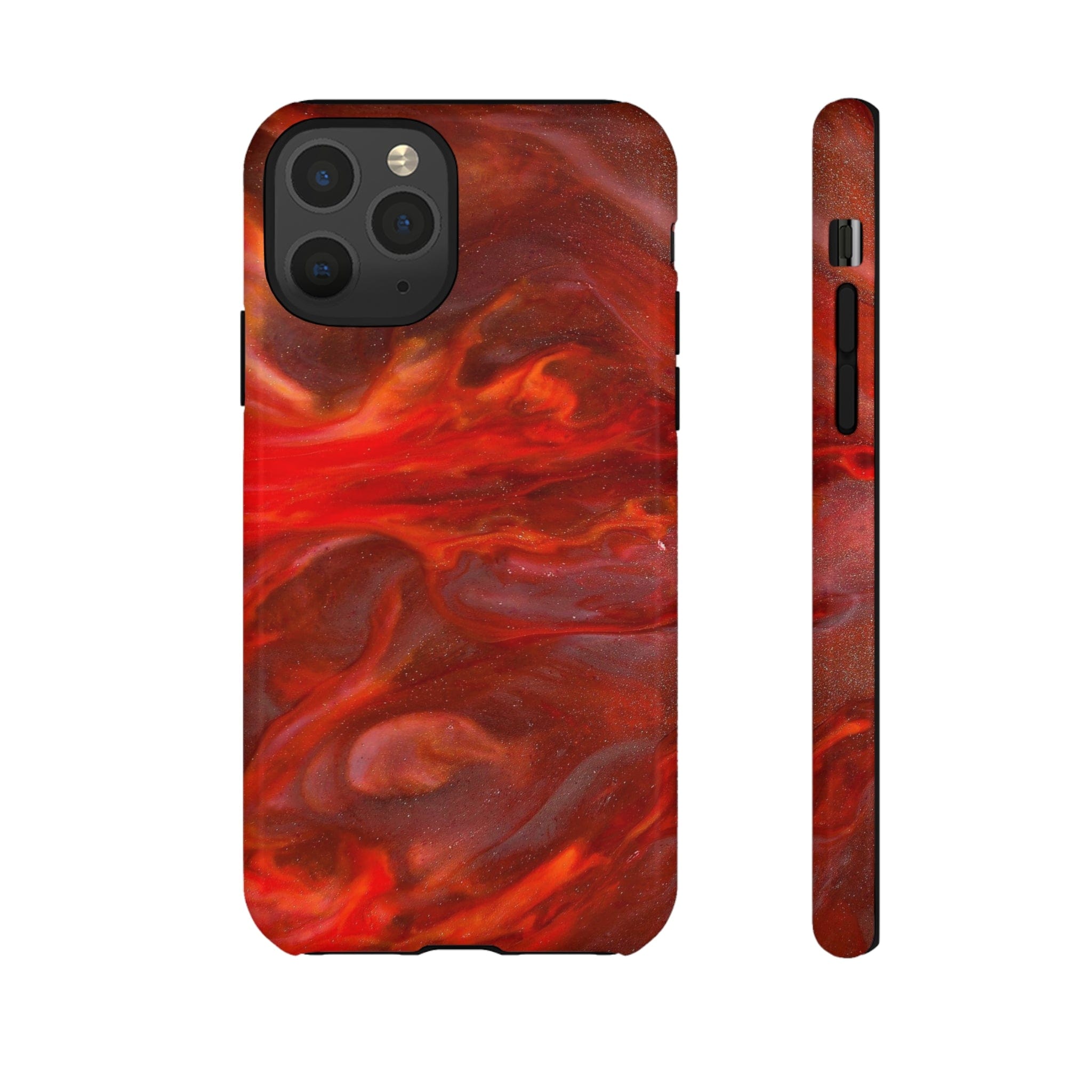 CASEBOB Phone Case iPhone 11 Pro / Glossy Warm Flames Ink Art iPhone Case (Protective)