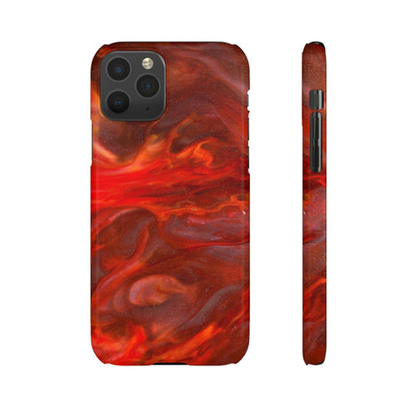 CASEBOB Phone Case iPhone 11 Pro / Glossy Warm Flames Ink Art iPhone Case (Slim)