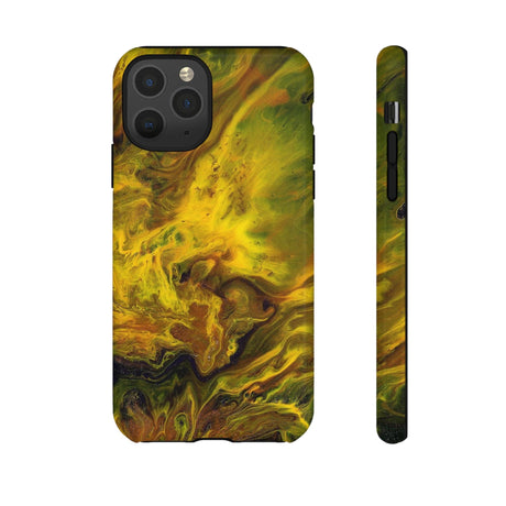 CASEBOB Phone Case iPhone 11 Pro / Glossy Yellow Flame Ink Art iPhone Case (Protective)