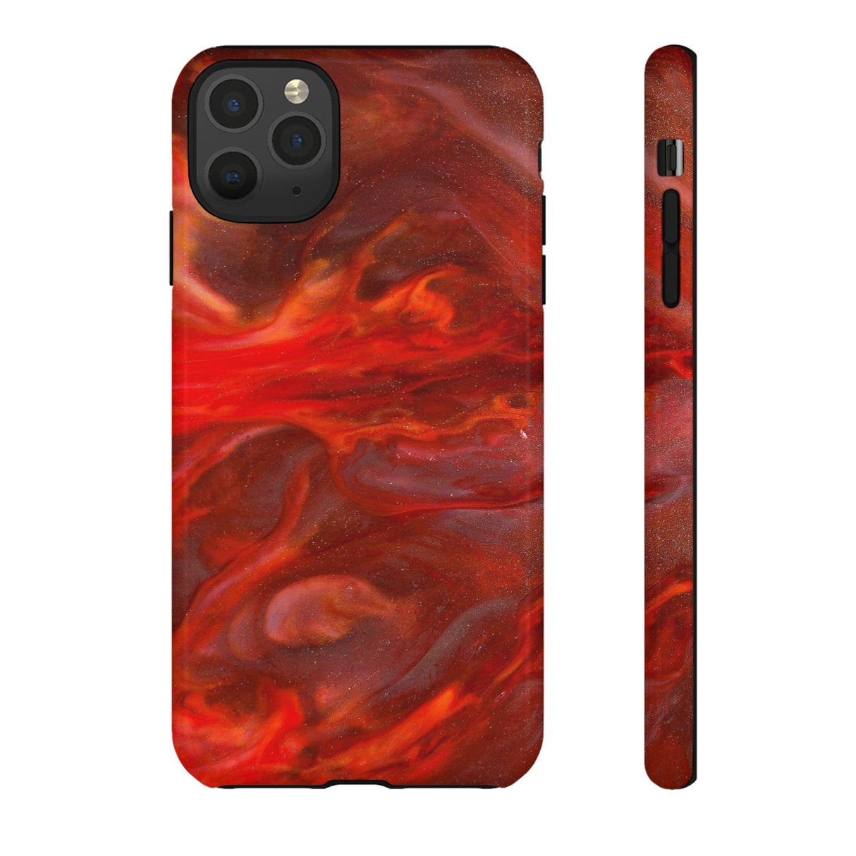 CASEBOB Phone Case iPhone 11 Pro Max / Glossy Warm Flames Ink Art iPhone Case (Protective)