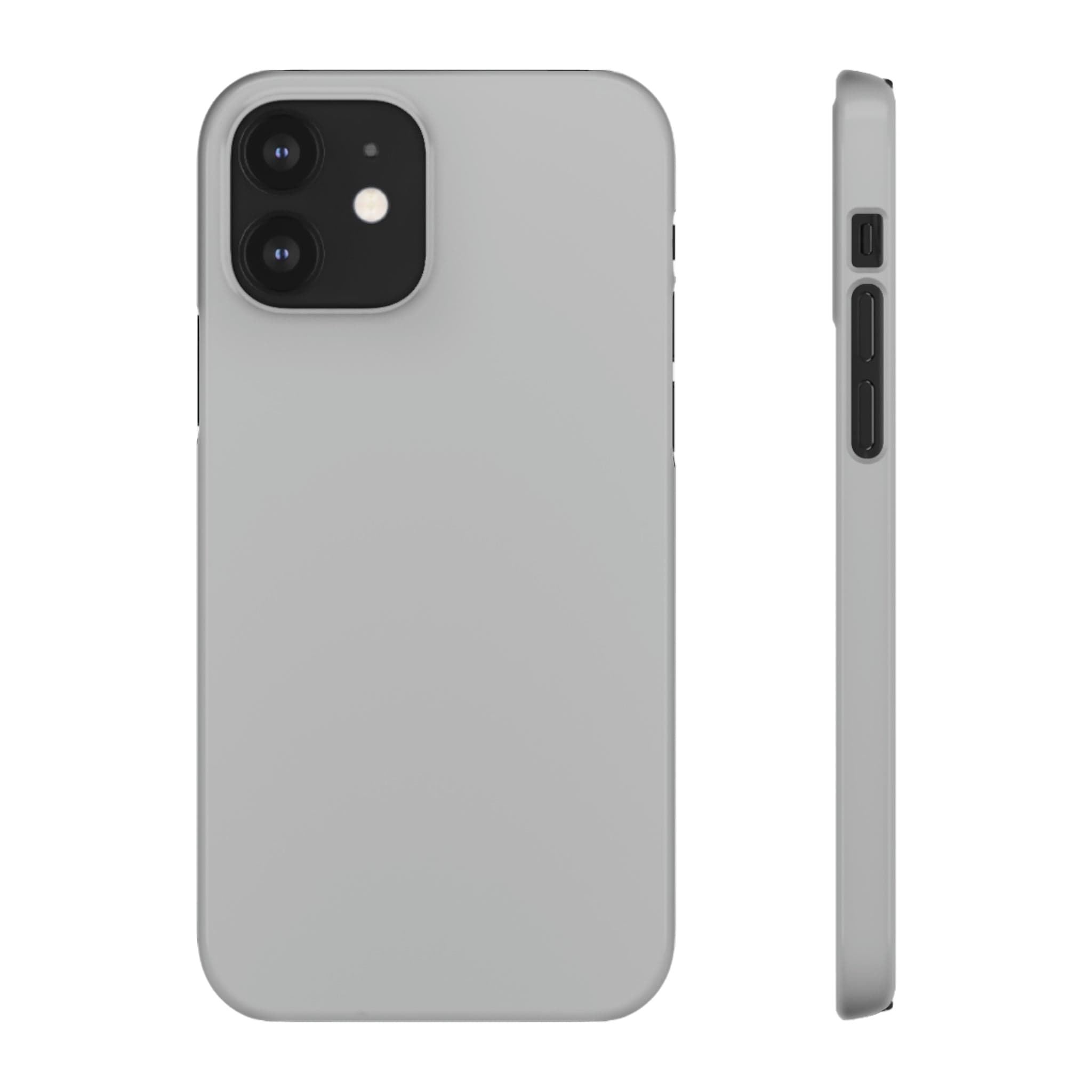 CASEBOB Phone Case iPhone 12 / Glossy Gray iPhone Case (Slim)