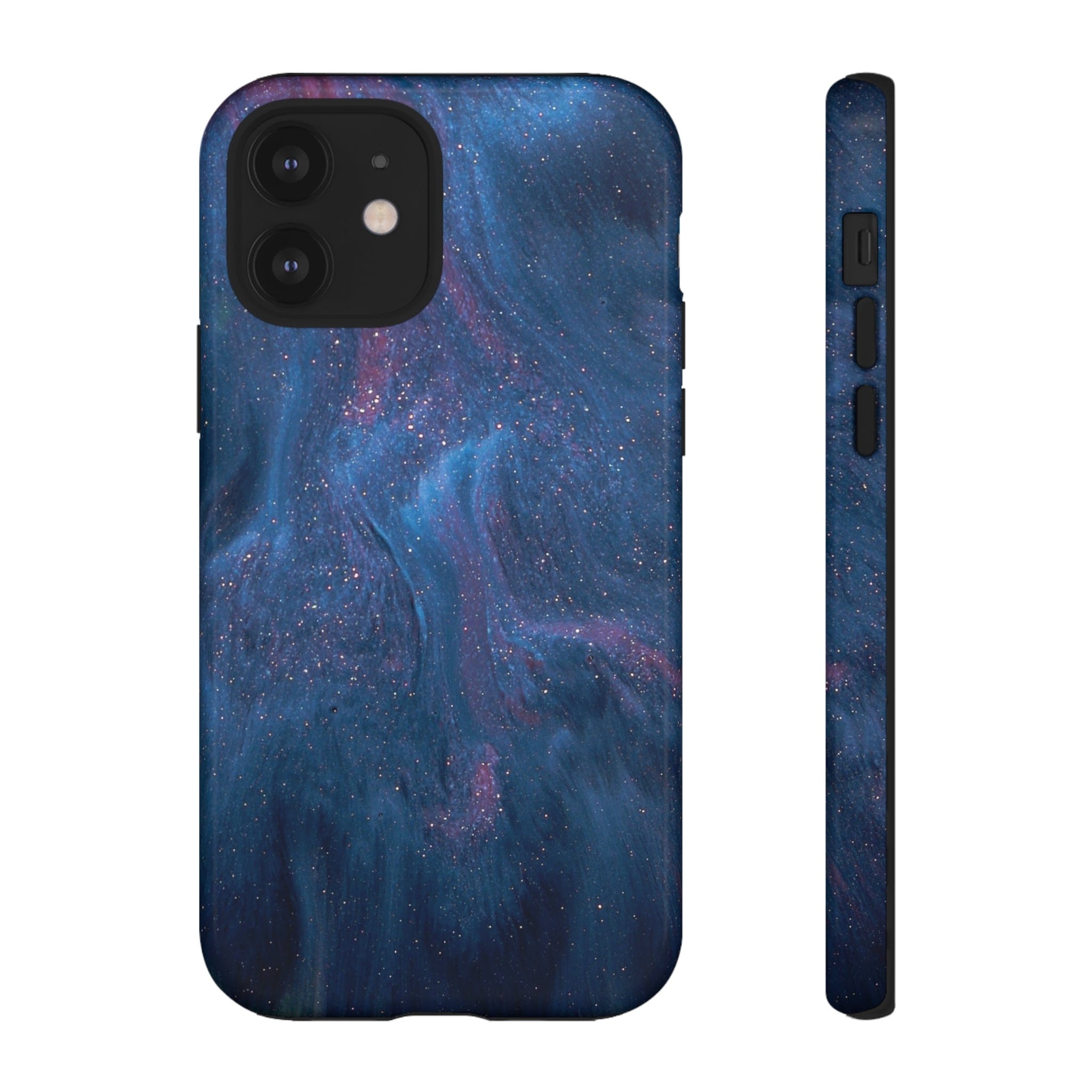 CASEBOB Phone Case iPhone 12 / Glossy Midnight Flow Ink Art iPhone Case (Protective)