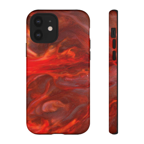 CASEBOB Phone Case iPhone 12 / Glossy Warm Flames Ink Art iPhone Case (Protective)