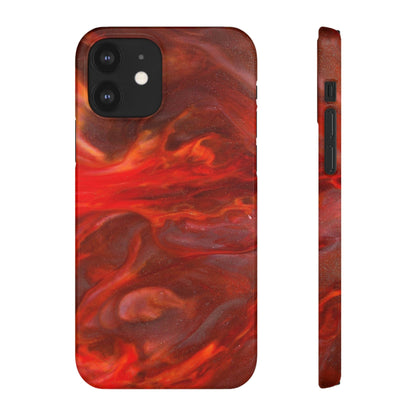 CASEBOB Phone Case iPhone 12 / Glossy Warm Flames Ink Art iPhone Case (Slim)