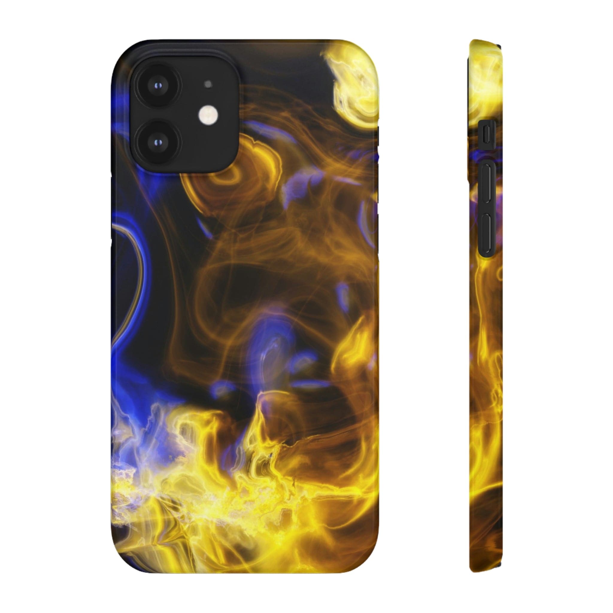 CASEBOB Phone Case iPhone 12 / Glossy Yellow Marble iPhone Case (Slim)