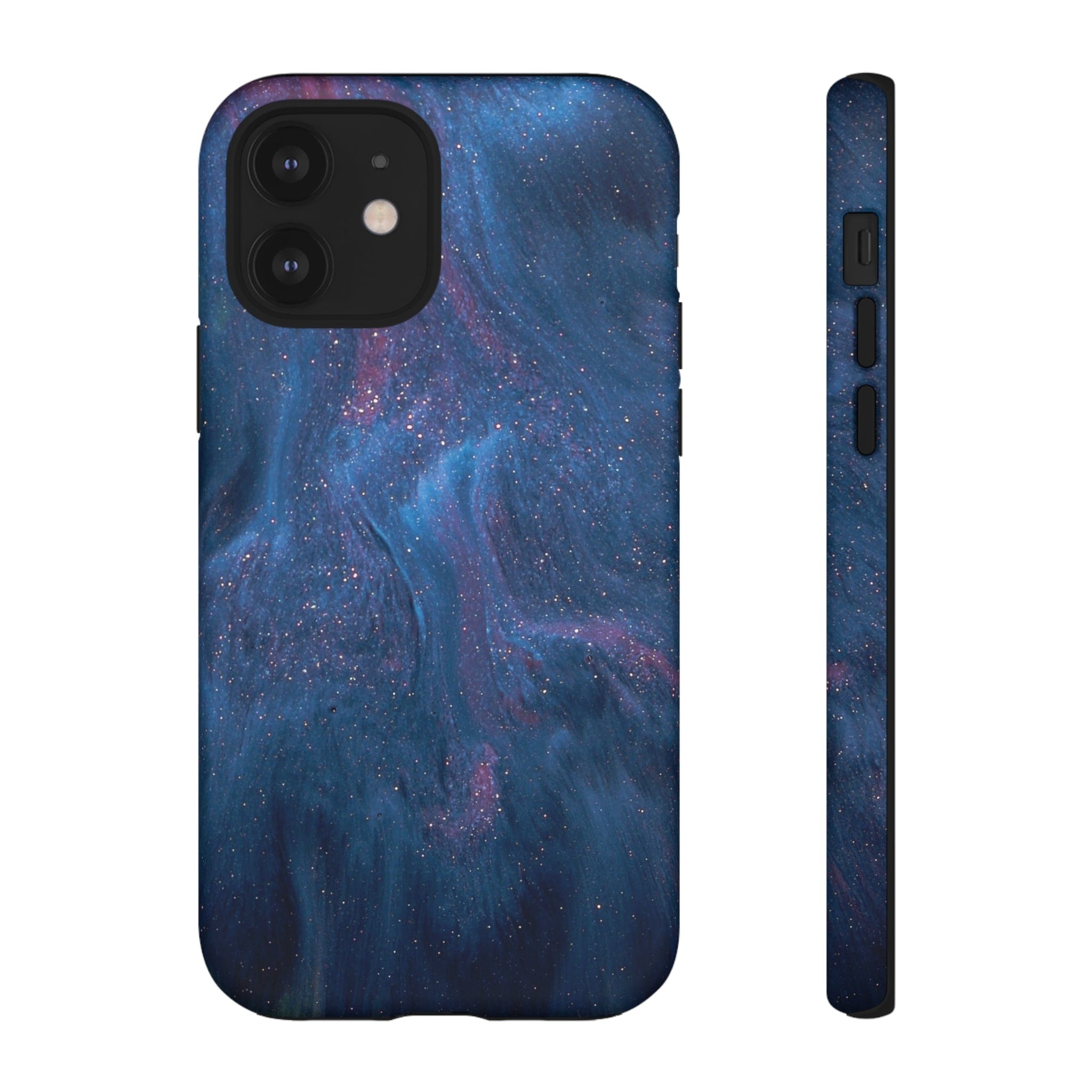 CASEBOB Phone Case iPhone 12 / Matte Midnight Flow Ink Art iPhone Case (Protective)