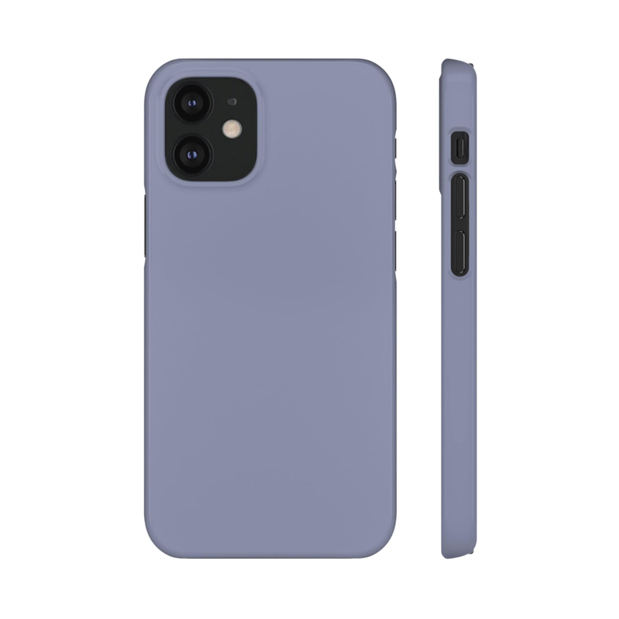 CASEBOB Phone Case iPhone 12 Mini / Glossy Cool Grey iPhone Case (Slim)