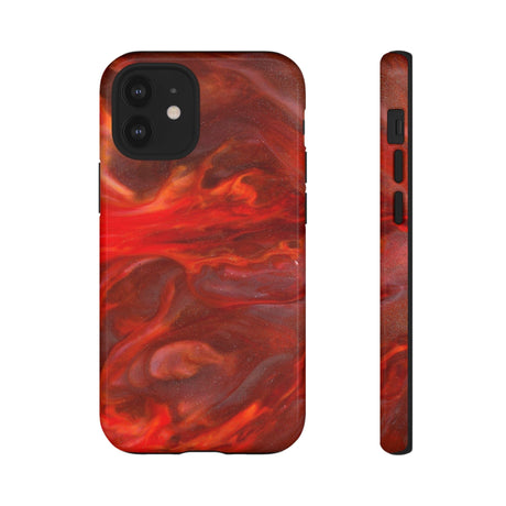 CASEBOB Phone Case iPhone 12 Mini / Glossy Warm Flames Ink Art iPhone Case (Protective)