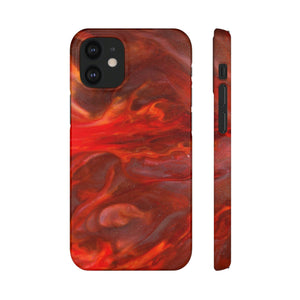 CASEBOB Phone Case iPhone 12 Mini / Glossy Warm Flames Ink Art iPhone Case (Slim)