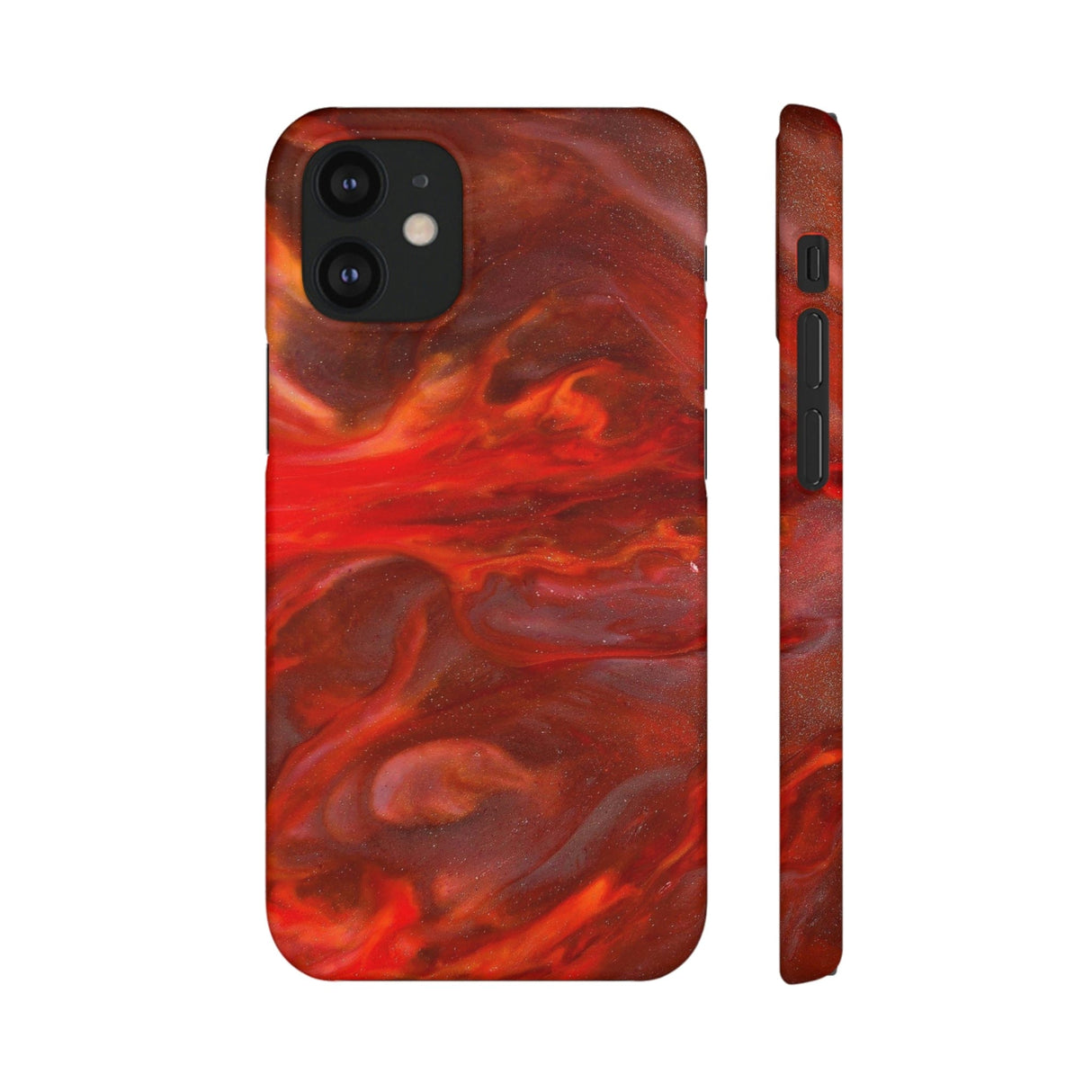 CASEBOB Phone Case iPhone 12 Mini / Matte Warm Flames Ink Art iPhone Case (Slim)