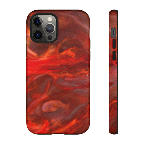 CASEBOB Phone Case iPhone 12 Pro / Glossy Warm Flames Ink Art iPhone Case (Protective)