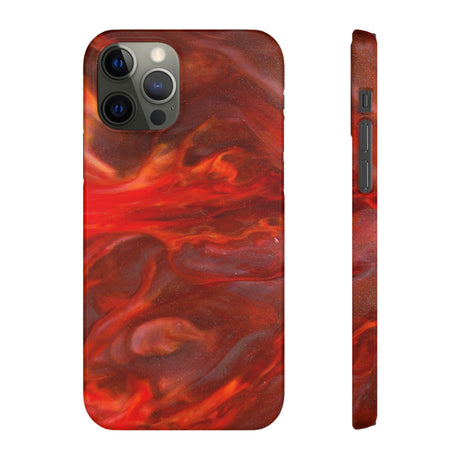 CASEBOB Phone Case iPhone 12 Pro / Glossy Warm Flames Ink Art iPhone Case (Slim)