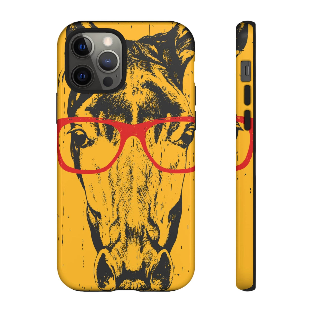 CASEBOB Phone Case iPhone 12 Pro / Glossy Yellow Horse Glasses iPhone Case (Protective)