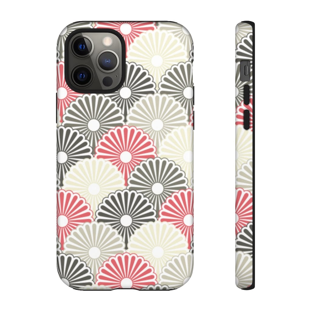 CASEBOB Phone Case iPhone 12 Pro / Matte Japanese Flower Pattern iPhone Case (Protective)