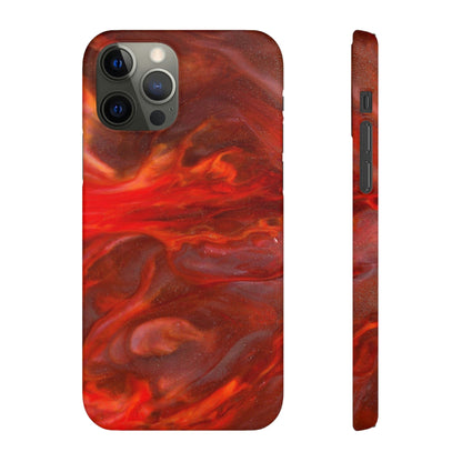 CASEBOB Phone Case iPhone 12 Pro / Matte Warm Flames Ink Art iPhone Case (Slim)