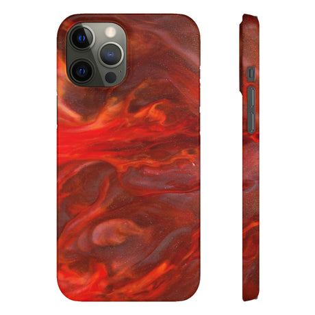 CASEBOB Phone Case iPhone 12 Pro Max / Glossy Warm Flames Ink Art iPhone Case (Slim)