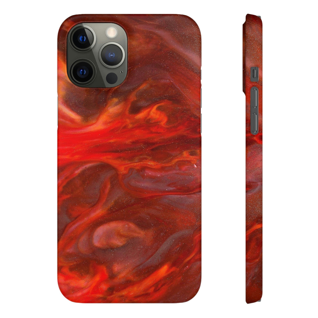 CASEBOB Phone Case iPhone 12 Pro Max / Matte Warm Flames Ink Art iPhone Case (Slim)