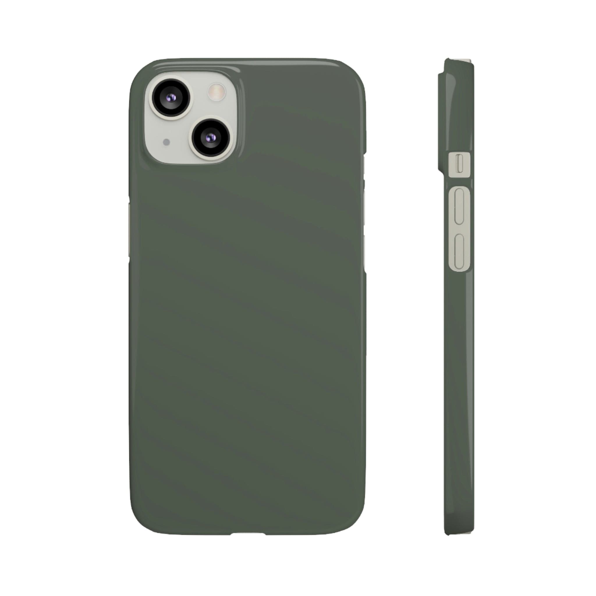 CASEBOB Phone Case iPhone 13 / Glossy Ebony Green iPhone Case (Slim)