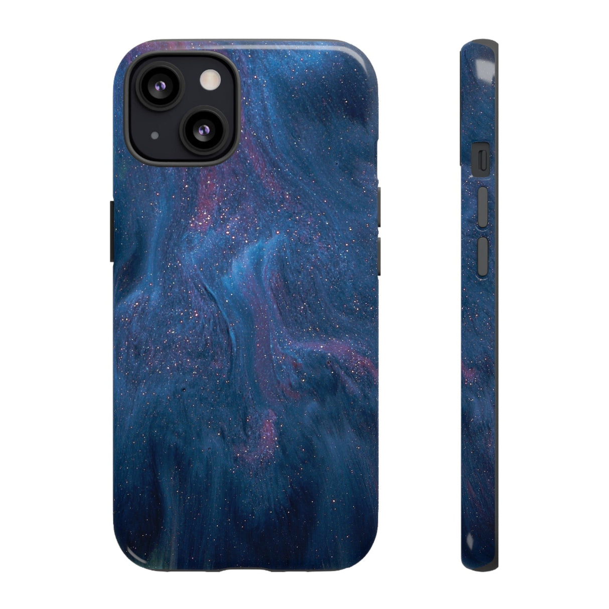 CASEBOB Phone Case iPhone 13 / Glossy Midnight Flow Ink Art iPhone Case (Protective)