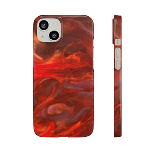 CASEBOB Phone Case iPhone 13 / Glossy Warm Flames Ink Art iPhone Case (Slim)