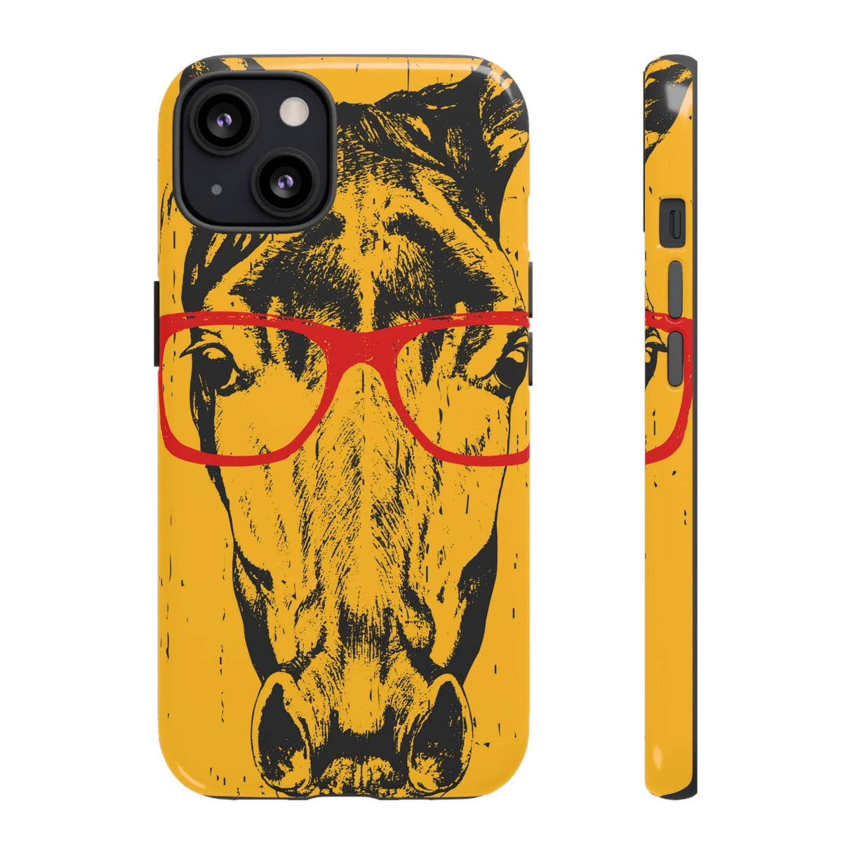 CASEBOB Phone Case iPhone 13 / Glossy Yellow Horse Glasses iPhone Case (Protective)