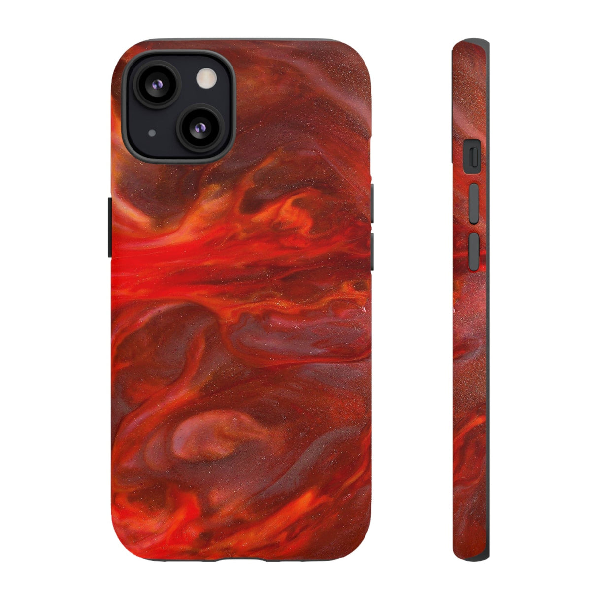 CASEBOB Phone Case iPhone 13 / Matte Warm Flames Ink Art iPhone Case (Protective)