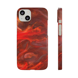 CASEBOB Phone Case iPhone 13 / Matte Warm Flames Ink Art iPhone Case (Slim)