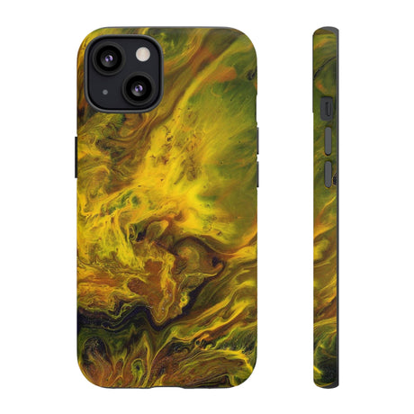 CASEBOB Phone Case iPhone 13 / Matte Yellow Flame Ink Art iPhone Case (Protective)