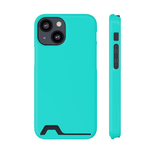 CASEBOB Phone Case iPhone 13 Mini / Glossy / With gift packaging Bright Turquoise iPhone Case (Card)