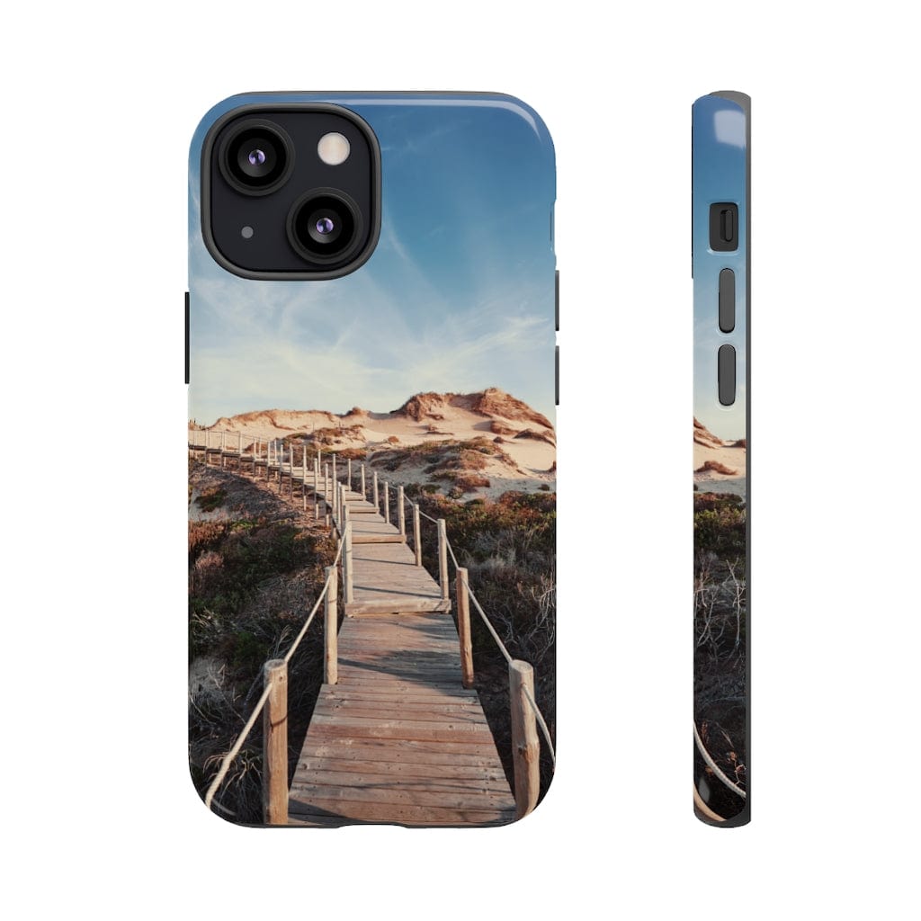 CASEBOB Phone Case iPhone 13 Mini / Glossy Wooden pedestrian walkway iPhone Case (Protective)