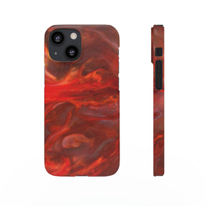 CASEBOB Phone Case iPhone 13 Mini / Matte Warm Flames Ink Art iPhone Case (Slim)