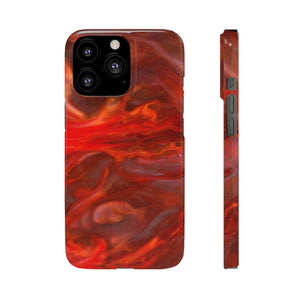 CASEBOB Phone Case iPhone 13 Pro / Glossy Warm Flames Ink Art iPhone Case (Slim)