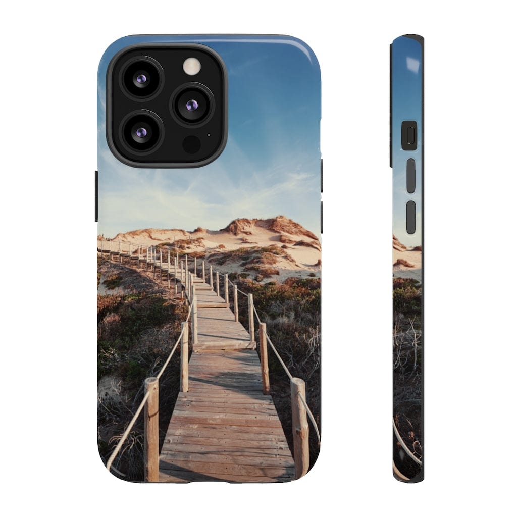 CASEBOB Phone Case iPhone 13 Pro / Glossy Wooden pedestrian walkway iPhone Case (Protective)