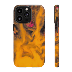 CASEBOB Phone Case iPhone 13 Pro / Glossy Yellow Flame Ink Art iPhone Case (Protective)