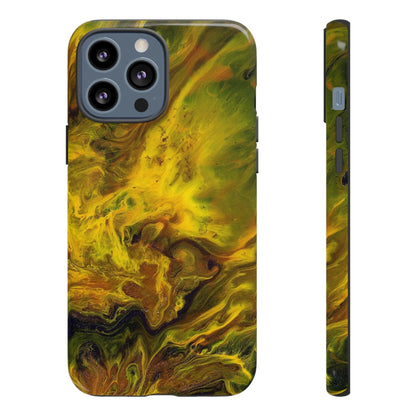 CASEBOB Phone Case iPhone 13 Pro Max / Glossy Yellow Flame Ink Art iPhone Case (Protective)