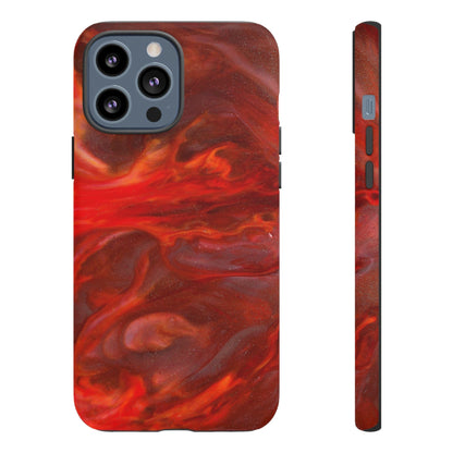 CASEBOB Phone Case iPhone 13 Pro Max / Matte Warm Flames Ink Art iPhone Case (Protective)