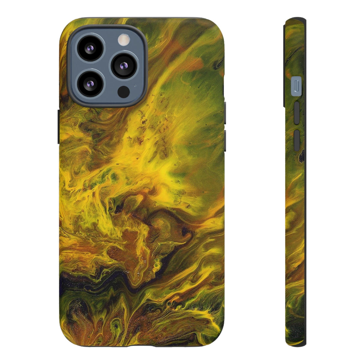 CASEBOB Phone Case iPhone 13 Pro Max / Matte Yellow Flame Ink Art iPhone Case (Protective)